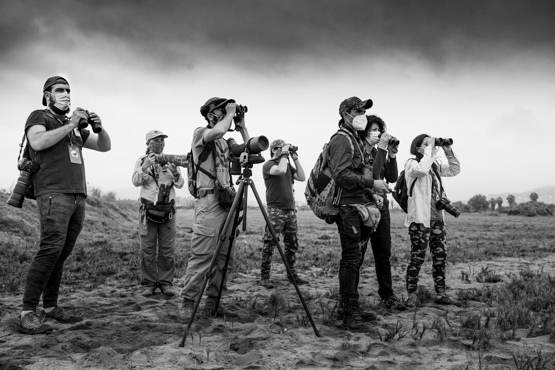 Field team briefing before a multicamera shoot